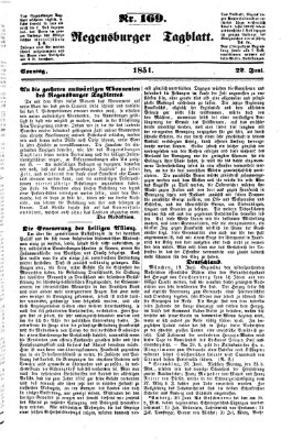 Regensburger Tagblatt Sonntag 22. Juni 1851