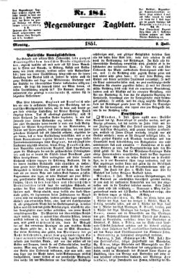 Regensburger Tagblatt Montag 7. Juli 1851