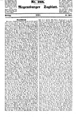 Regensburger Tagblatt Freitag 11. Juli 1851