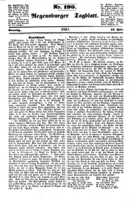 Regensburger Tagblatt Sonntag 13. Juli 1851