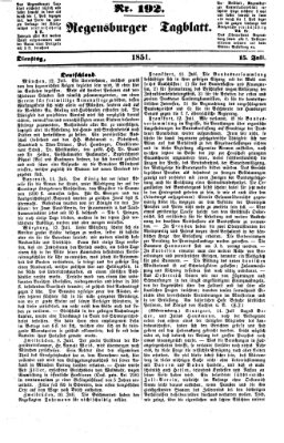 Regensburger Tagblatt Dienstag 15. Juli 1851