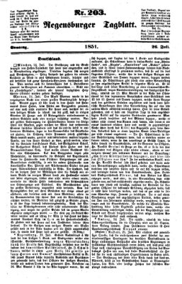 Regensburger Tagblatt Samstag 26. Juli 1851