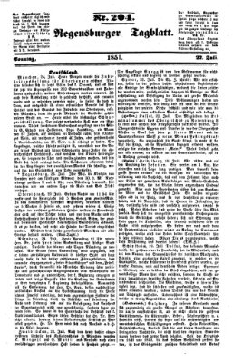 Regensburger Tagblatt Sonntag 27. Juli 1851