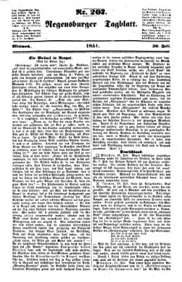 Regensburger Tagblatt Mittwoch 30. Juli 1851