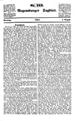 Regensburger Tagblatt Dienstag 5. August 1851