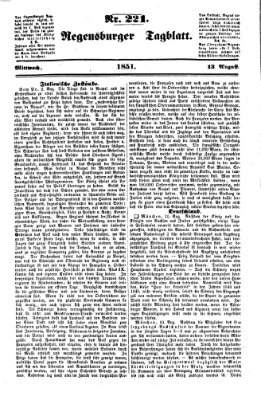 Regensburger Tagblatt Mittwoch 13. August 1851