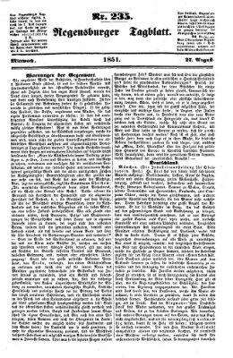 Regensburger Tagblatt Mittwoch 27. August 1851