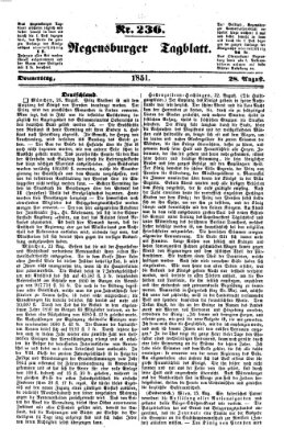 Regensburger Tagblatt Donnerstag 28. August 1851