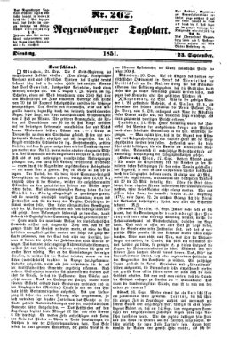 Regensburger Tagblatt Dienstag 23. September 1851