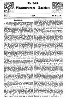 Regensburger Tagblatt Mittwoch 24. September 1851