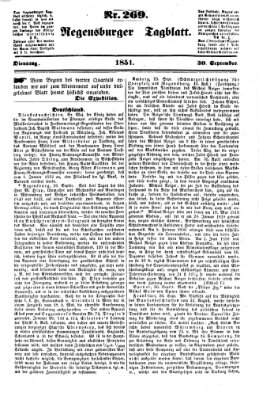 Regensburger Tagblatt Dienstag 30. September 1851