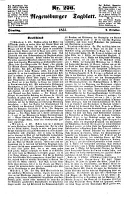 Regensburger Tagblatt Dienstag 7. Oktober 1851