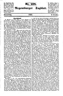 Regensburger Tagblatt Donnerstag 9. Oktober 1851