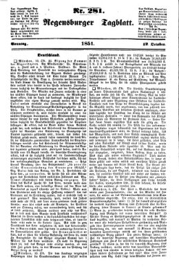 Regensburger Tagblatt Sonntag 12. Oktober 1851