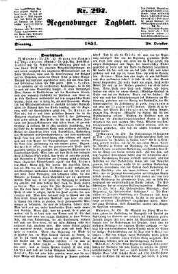 Regensburger Tagblatt Dienstag 28. Oktober 1851