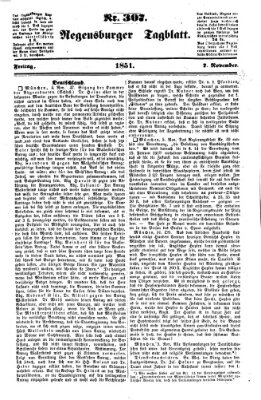 Regensburger Tagblatt Freitag 7. November 1851