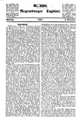 Regensburger Tagblatt Samstag 8. November 1851