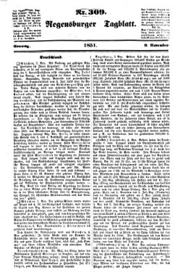 Regensburger Tagblatt Sonntag 9. November 1851