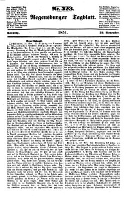 Regensburger Tagblatt Sonntag 23. November 1851