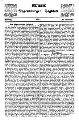 Regensburger Tagblatt Sonntag 30. November 1851