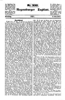 Regensburger Tagblatt Dienstag 2. Dezember 1851