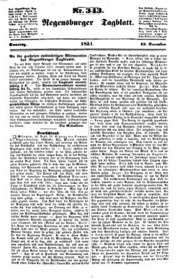 Regensburger Tagblatt Samstag 13. Dezember 1851