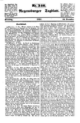 Regensburger Tagblatt Dienstag 16. Dezember 1851