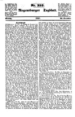 Regensburger Tagblatt Montag 22. Dezember 1851