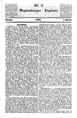 Regensburger Tagblatt Montag 5. Januar 1852