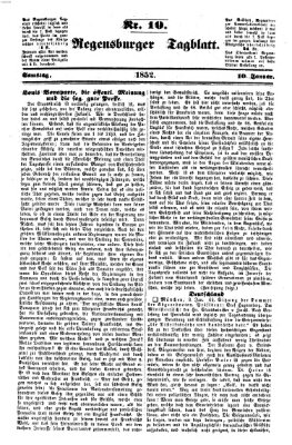 Regensburger Tagblatt Samstag 10. Januar 1852