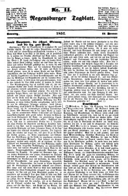 Regensburger Tagblatt Sonntag 11. Januar 1852