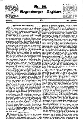 Regensburger Tagblatt Montag 26. Januar 1852