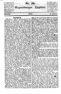 Regensburger Tagblatt Dienstag 17. Februar 1852