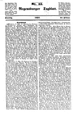 Regensburger Tagblatt Dienstag 24. Februar 1852