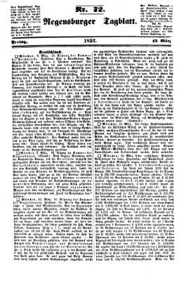 Regensburger Tagblatt Freitag 12. März 1852