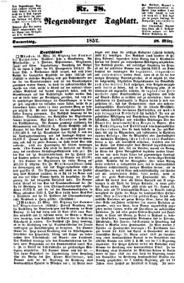 Regensburger Tagblatt Donnerstag 18. März 1852