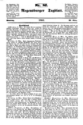 Regensburger Tagblatt Samstag 27. März 1852