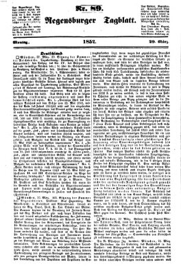 Regensburger Tagblatt Montag 29. März 1852