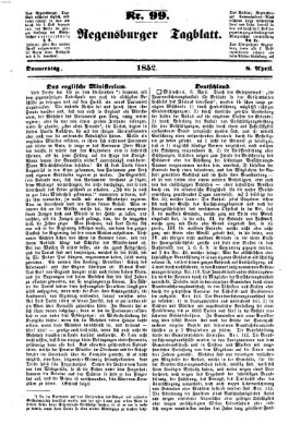 Regensburger Tagblatt Donnerstag 8. April 1852