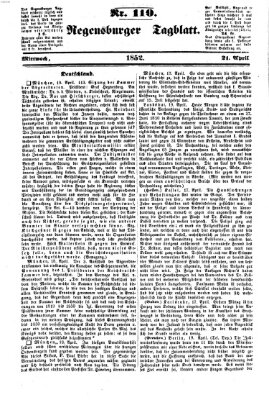 Regensburger Tagblatt Mittwoch 21. April 1852