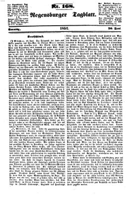 Regensburger Tagblatt Sonntag 20. Juni 1852