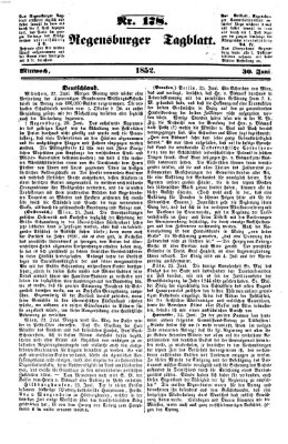 Regensburger Tagblatt Mittwoch 30. Juni 1852