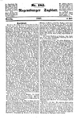 Regensburger Tagblatt Sonntag 4. Juli 1852