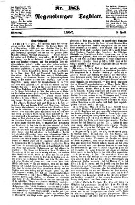 Regensburger Tagblatt Montag 5. Juli 1852