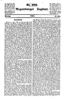 Regensburger Tagblatt Montag 12. Juli 1852