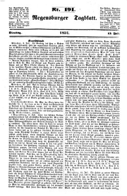 Regensburger Tagblatt Dienstag 13. Juli 1852