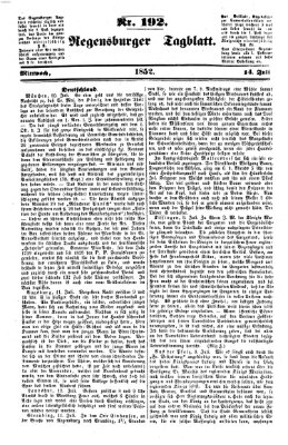 Regensburger Tagblatt Mittwoch 14. Juli 1852