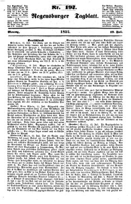 Regensburger Tagblatt Montag 19. Juli 1852