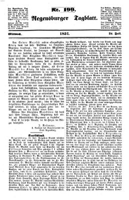 Regensburger Tagblatt Mittwoch 21. Juli 1852