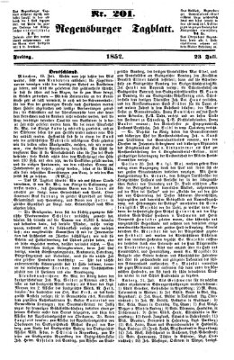 Regensburger Tagblatt Freitag 23. Juli 1852